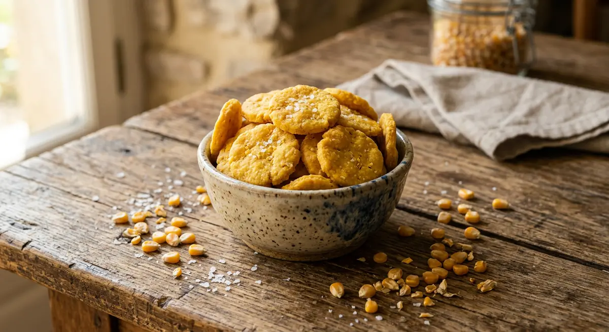 Crackers de maíz y sal sin gluten