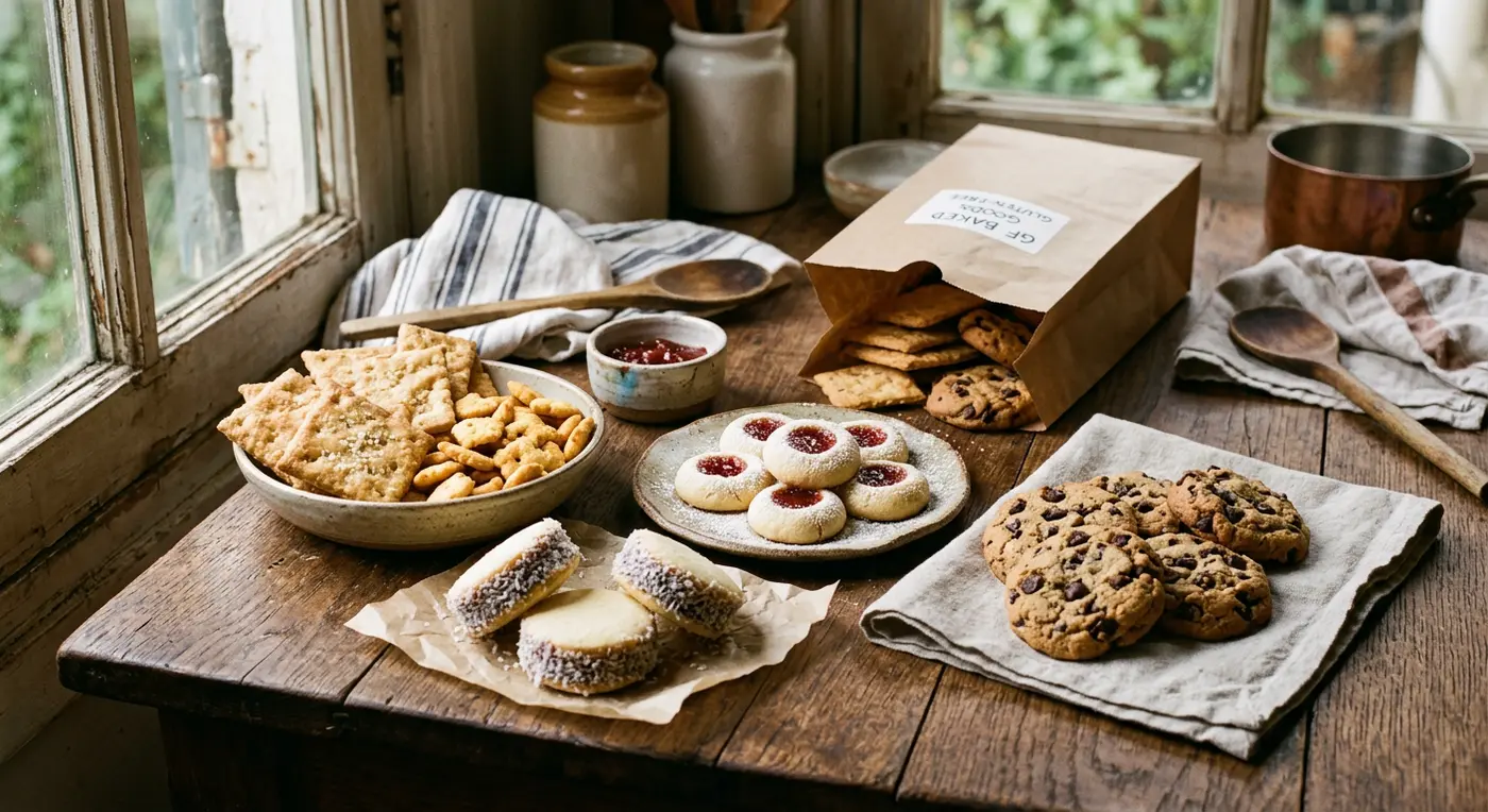 Crackers, pepas y alfajores sin gluten